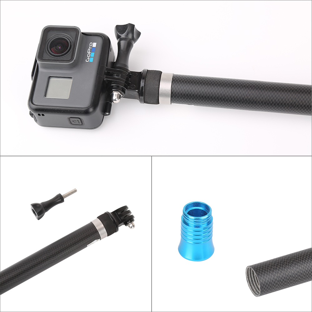 Telesin Tongsis Monopod Super Long Carbon Fiber 2.7M GoPro/Xiaomi Yi Gambar produk Telesin Tongsis Monopod Super Long Carbon Fiber 2.7M GoPro/Xiaomi Yi