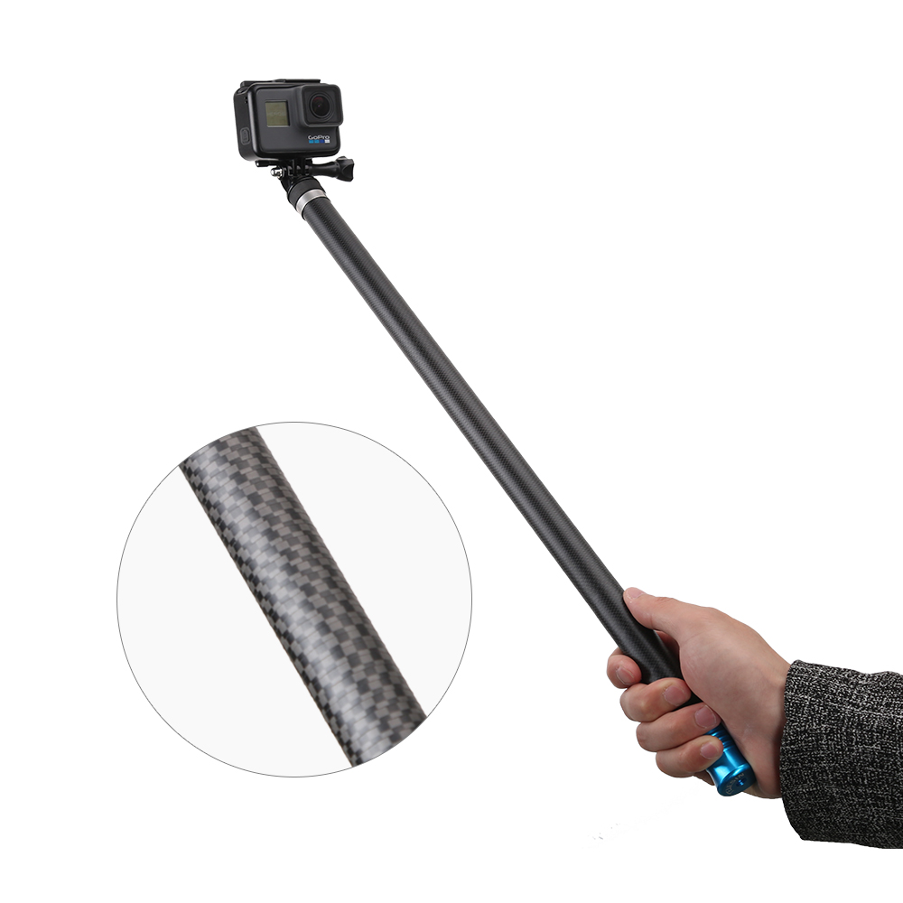Telesin Tongsis Monopod Super Long Carbon Fiber 2.7M GoPro/Xiaomi Yi Gambar produk Telesin Tongsis Monopod Super Long Carbon Fiber 2.7M GoPro/Xiaomi Yi