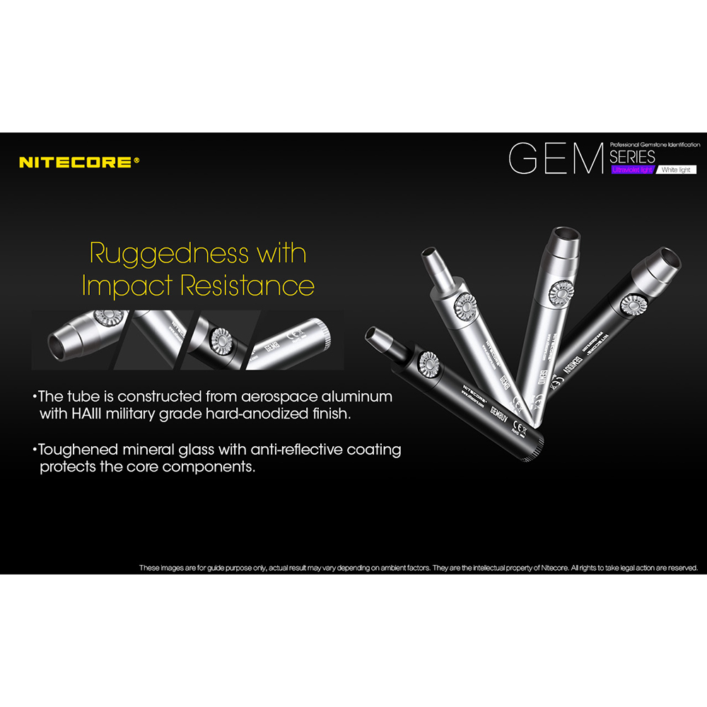 Gambar produk Nitecore GEM10UV Senter Indentifikasi Batu Mulia Gemstone Ultraviolet