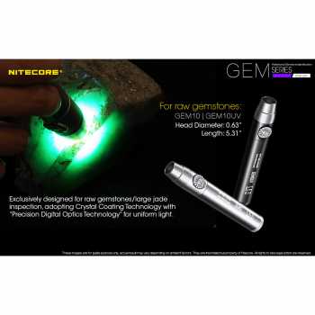 Gambar produk Nitecore GEM10UV Senter Indentifikasi Batu Mulia Gemstone Ultraviolet