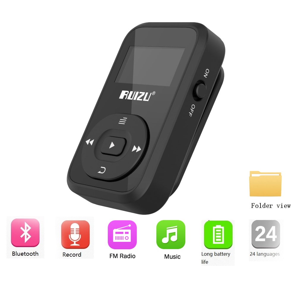 Gambar produk RUIZU Sport Bluetooth HiFi DAP MP3 Player 8GB - X26