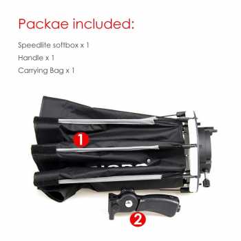 Gambar produk TaffSTUDIO Payung Studio Octagonal Softbox Reflektor Flash 65CM - KS65
