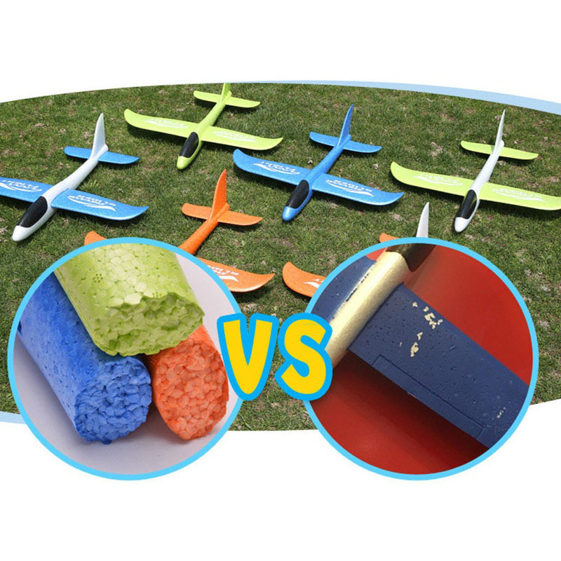 Gambar produk GOROCK Mainan Pesawat DIY Hand Throw Foam Aeroplane Flying Glider - TY0310