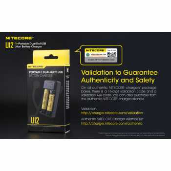 Gambar produk NITECORE Charger Baterai 2 Slot 18650 21700 Li-Ion IMR with LED Light - UI2