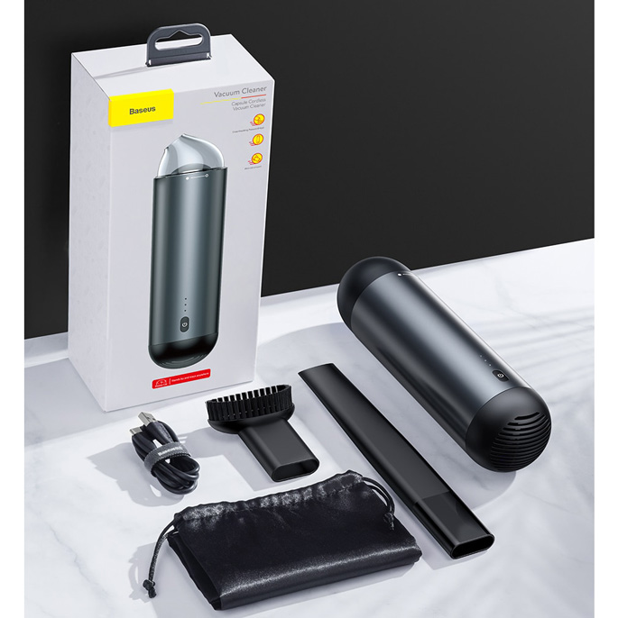 Baseus Vacuum Cleaner Portable Penyedot Debu Mobil Rechargeable - Black