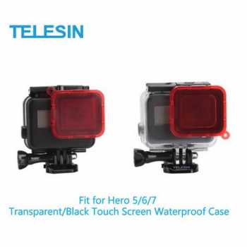 Telesin Lensa Red Diving Filter Lens GoPro Hero 5/6/7 Case GP-WTP-504