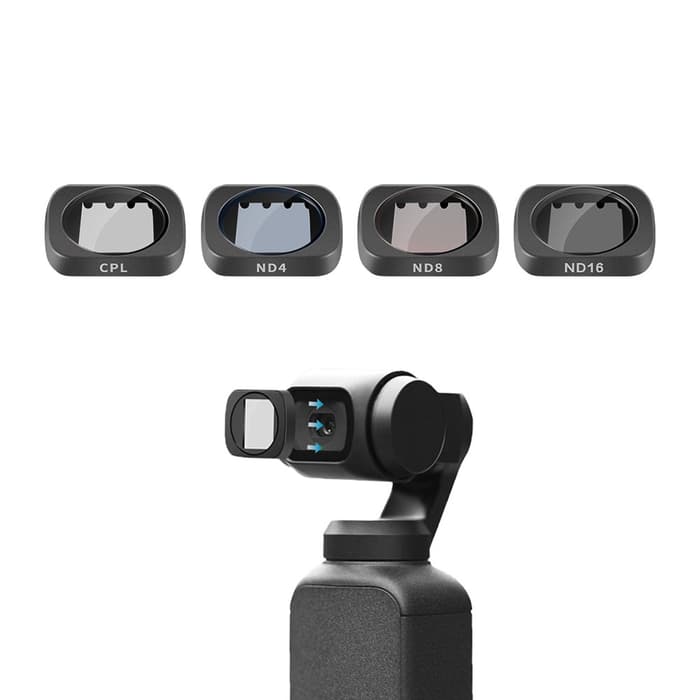 Gambar produk Telesin Lensa CPL + ND Filter Lens ND4 ND8 ND16 4 PCS DJI Osmo Pocket