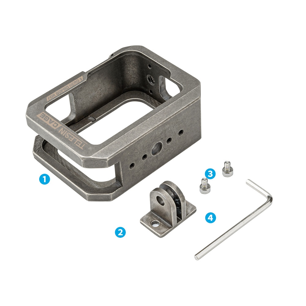 Telesin Frame Housing Case Bumper Aluminium GoPro Hero 8 GP-FMS-802 Gambar produk Telesin Frame Housing Case Bumper Aluminium GoPro Hero 8 GP-FMS-802