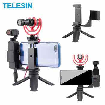 Gambar produk TELESIN Mini Tripod Smartphone Holder for DJI Osmo Pocket - OS-PHS-001