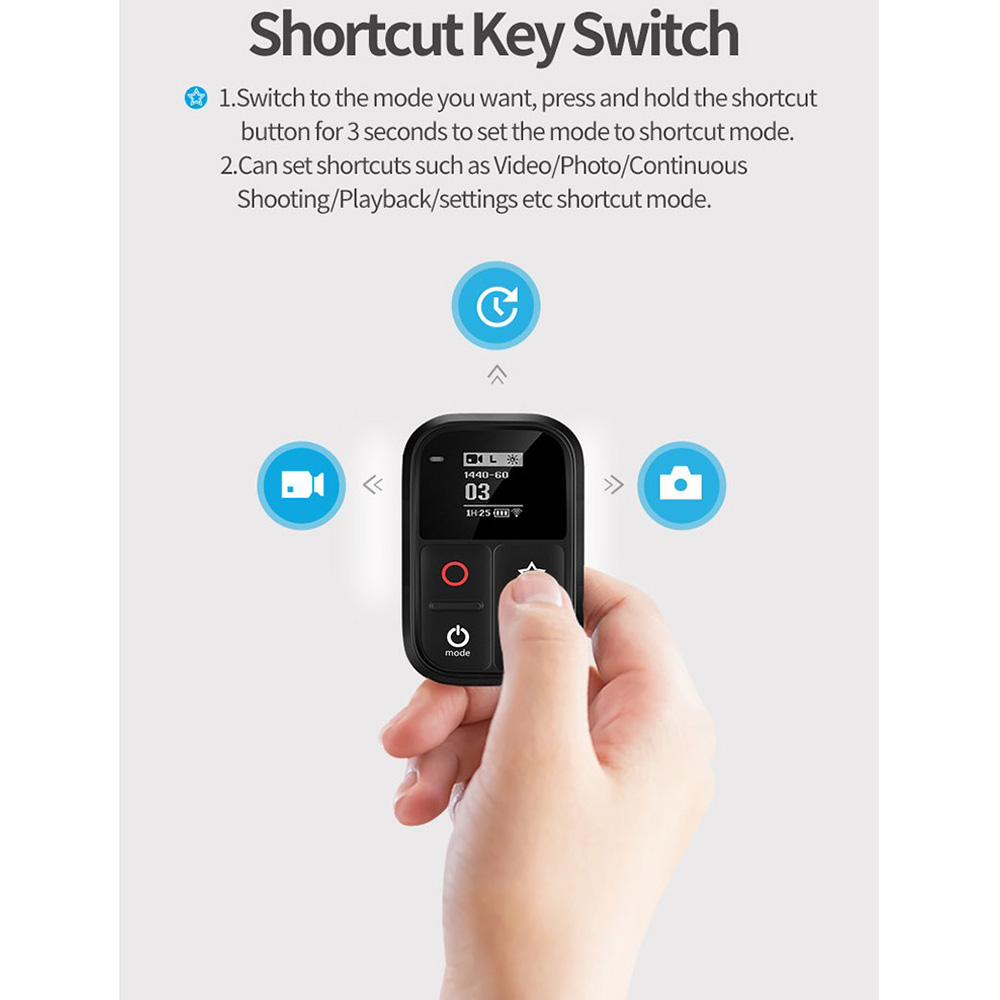 Telesin Smart WiFi Remote Control LCD for GoPro - GP-RMT-T02 Gambar produk Telesin Smart WiFi Remote Control LCD for GoPro - GP-RMT-T02