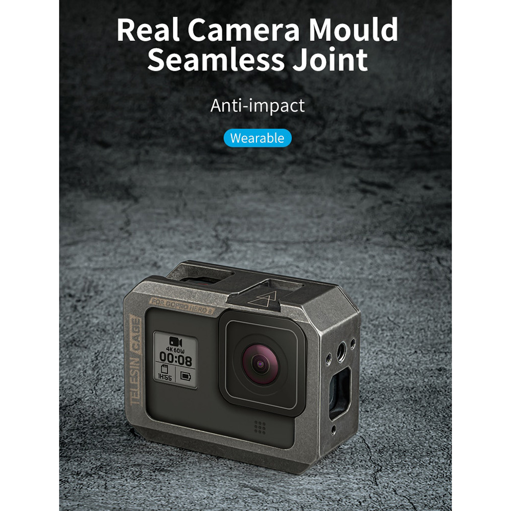 Telesin Frame Housing Case Bumper Aluminium GoPro Hero 8 GP-FMS-802 Gambar produk Telesin Frame Housing Case Bumper Aluminium GoPro Hero 8 GP-FMS-802