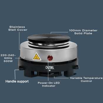 Gambar produk Cnzidel Pemanas Kopi Susu Air Minuman Mini Heater Stove Pot 500W CK500