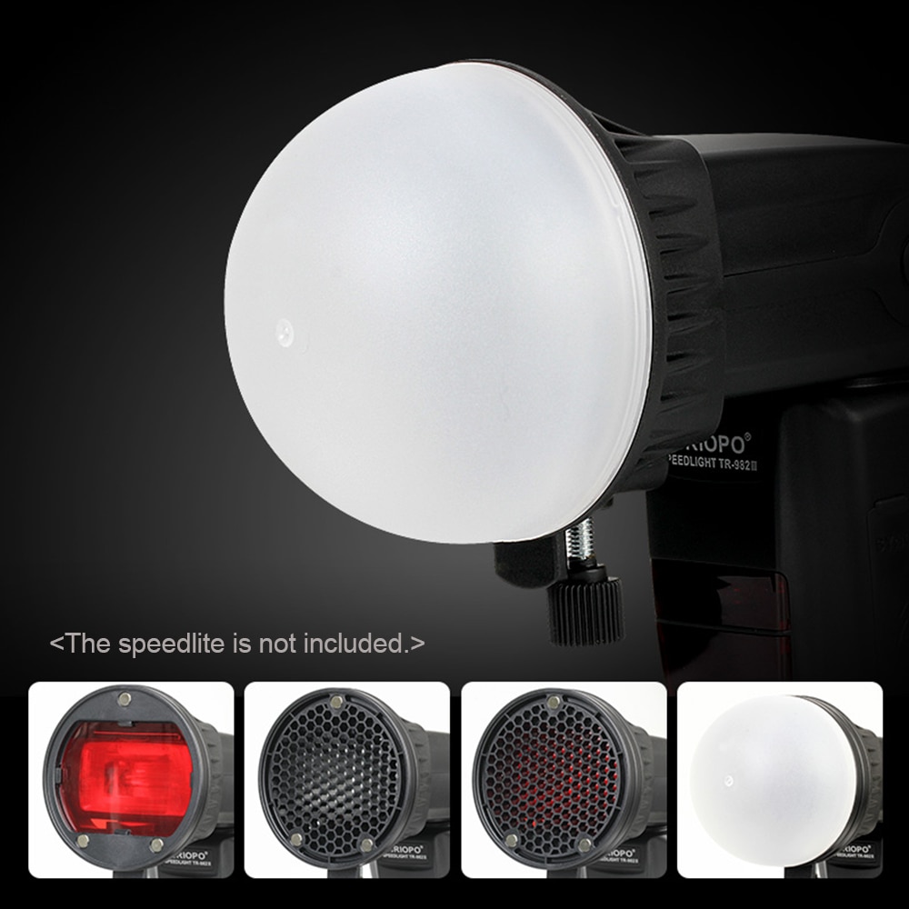 TRIOPO Speedlite Flash Light Modifier Diffuser Reflector - TR08 - Black ...