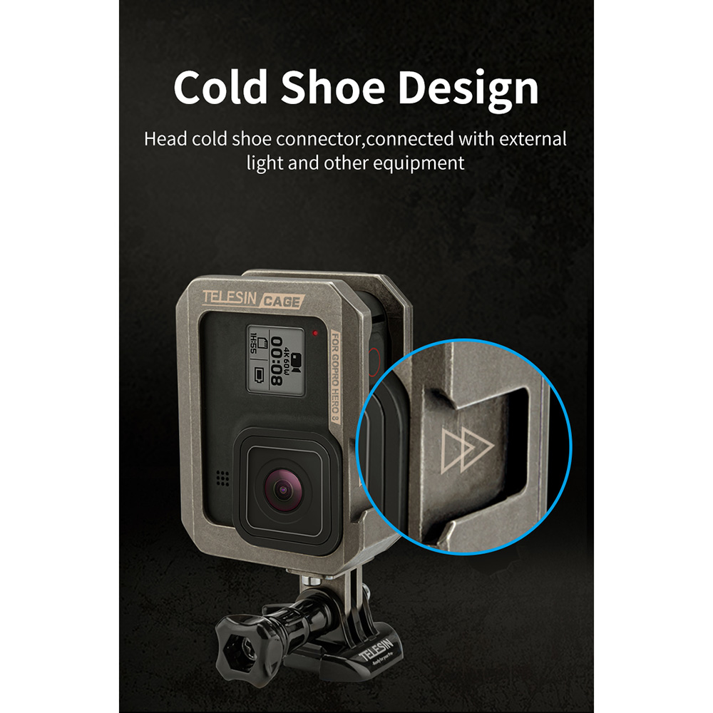 Telesin Frame Housing Case Bumper Aluminium GoPro Hero 8 GP-FMS-802 Gambar produk Telesin Frame Housing Case Bumper Aluminium GoPro Hero 8 GP-FMS-802