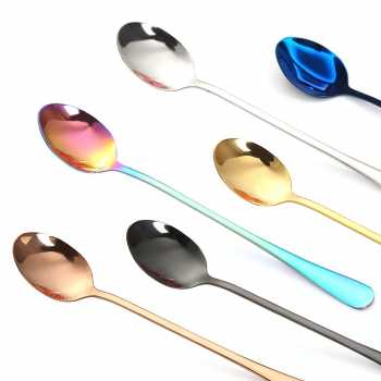 Gambar produk Szpoon Sendok Teh Gagang Panjang Long Tea Spoon Stainless Steel 23.8cm - F80