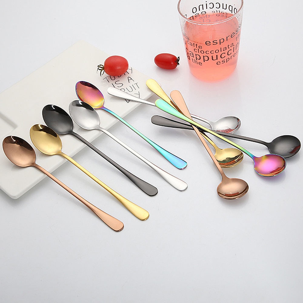 Gambar produk Szpoon Sendok Teh Gagang Panjang Long Tea Spoon Stainless Steel 23.8cm - F80