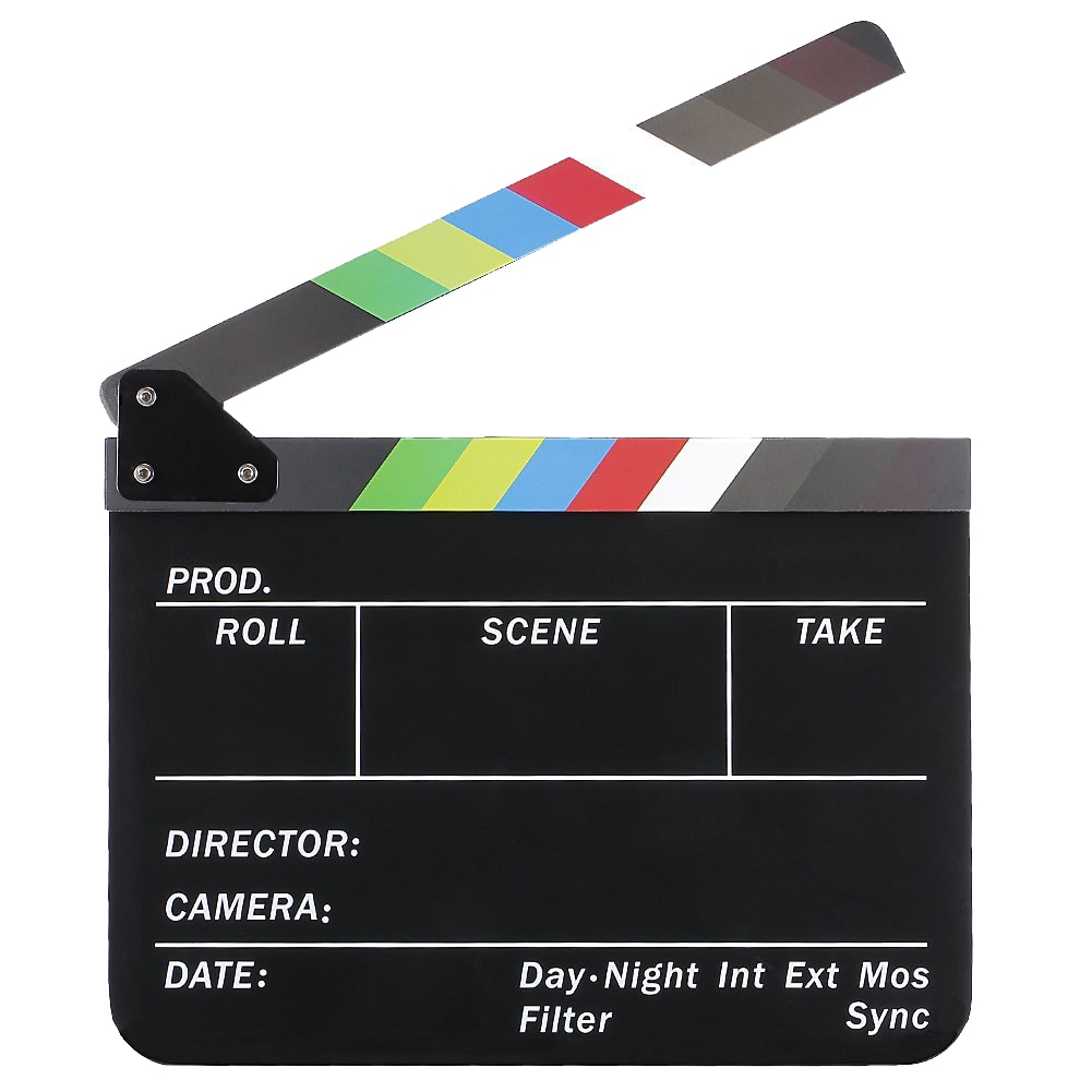 TaffSTUDIO Profesional Clapper Board Colorful Acrylic TS3EL Black