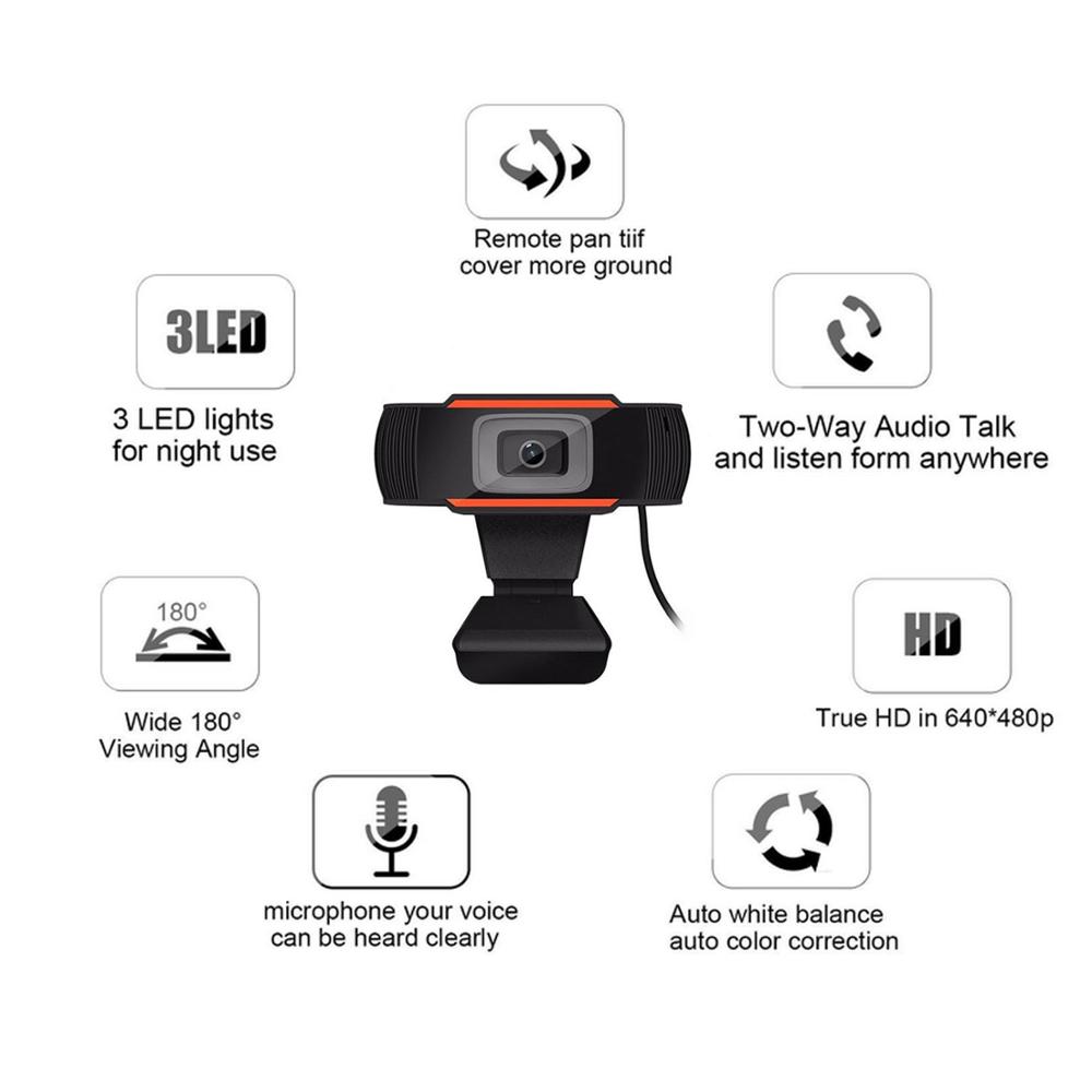 BACO HD Webcam Desktop Laptop with Microphone Video Call 720P - U801 Gambar produk BACO HD Webcam Desktop Laptop with Microphone Video Call 720P - U801 - 4