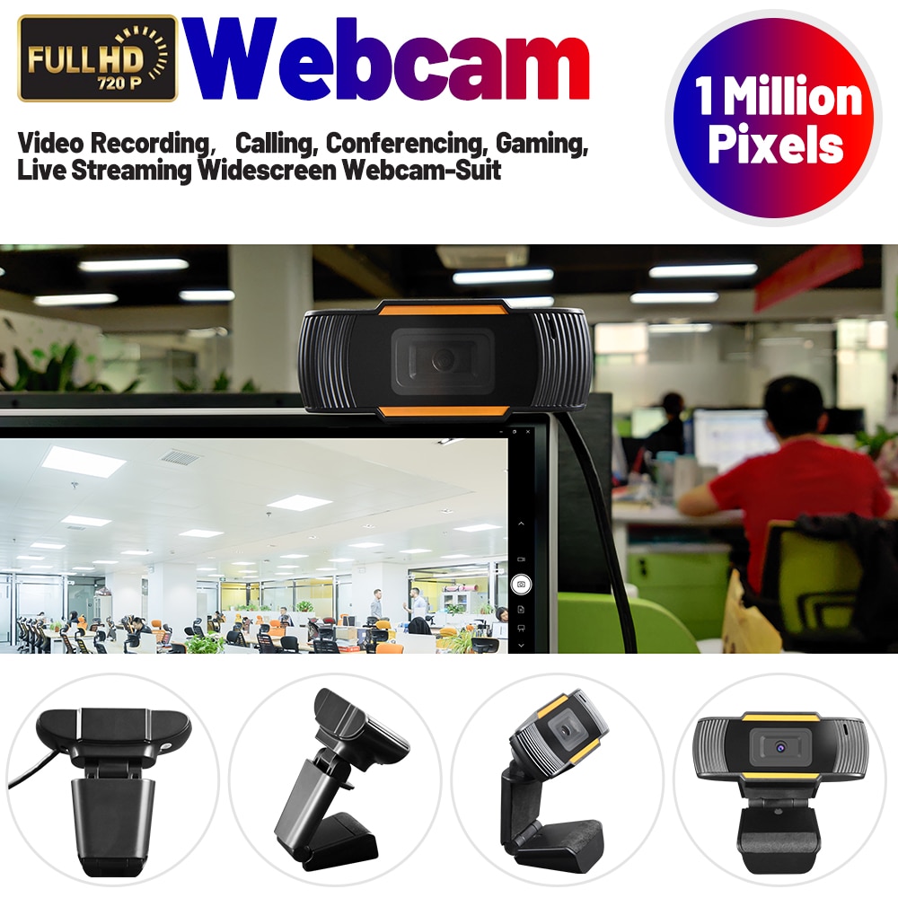 BACO HD Webcam Desktop Laptop with Microphone Video Call 720P - U801 Gambar produk BACO HD Webcam Desktop Laptop with Microphone Video Call 720P - U801 - 2
