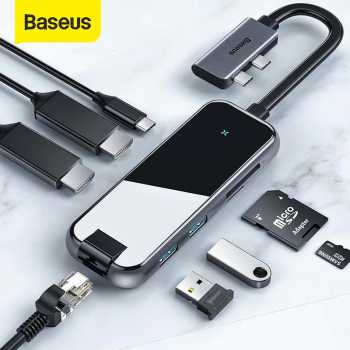Gambar produk Baseus USB Hub USB Type C to USB 3.0+HDMI+RJ45+Card Reader+PD Charging