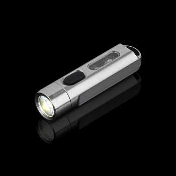 JETBeam Mini One Senter LED CREE XP-G3 500 Lumens with RGB + UV Light - Silver