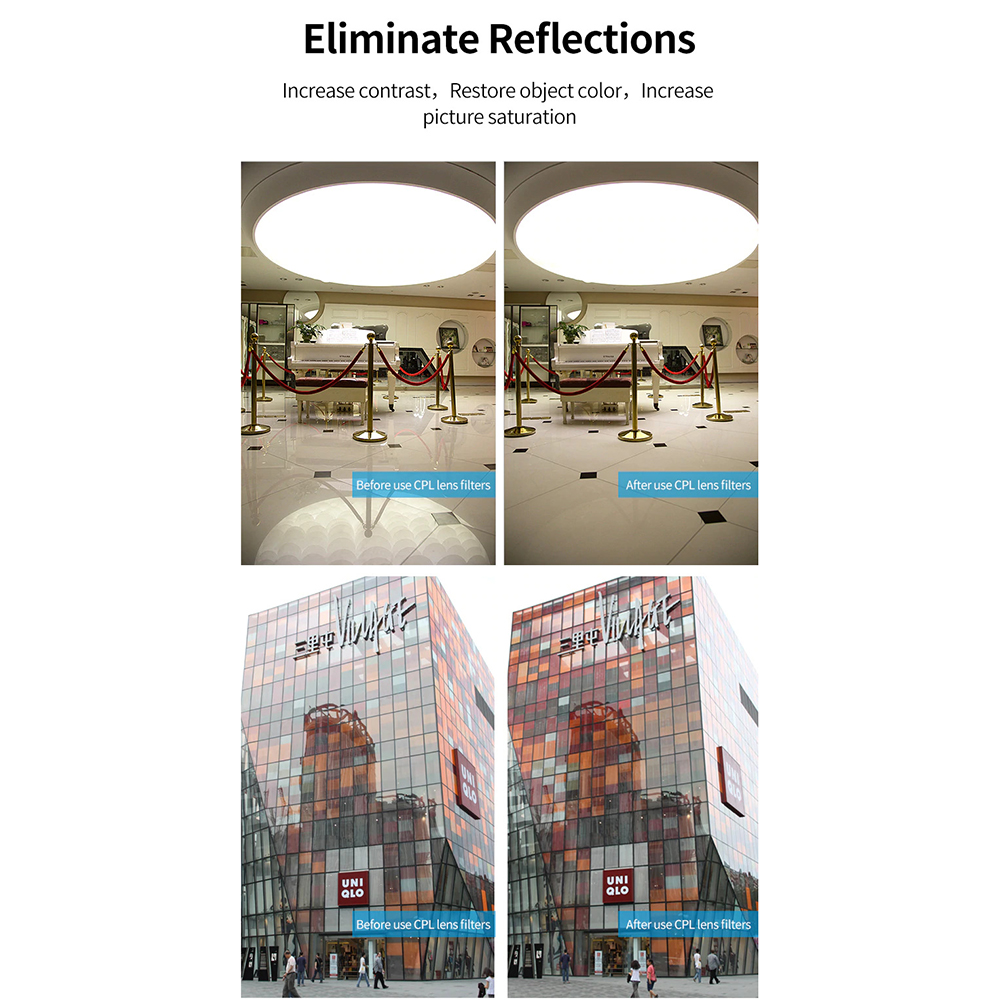 Gambar produk Telesin Lensa Polarizing CPL Filter Lens for GoPro Hero 9 - GP-FLT-901