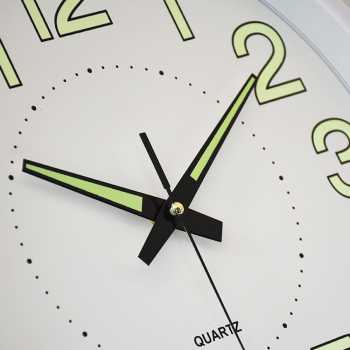 Gambar produk TaffHOME Jam Dinding Bulat Quartz Luminous Glow in The Dark 30cm MDB4