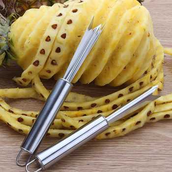 KNIFEZER Pisau Pengupas Nanas Pineapple Peeler Stainless Steel - WYV736