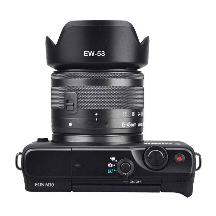 JJC Lens Hood EW53 for Canon EOS M10 EFM 1545mm F/3.56.3 IS STM Black