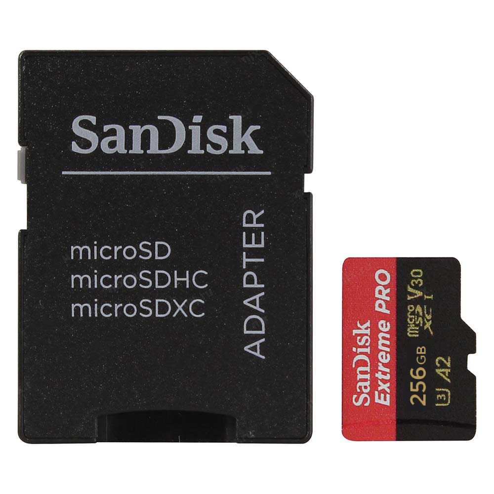 Sandisk MicroSDXC Extreme Pro A2 V30 UHS1 (170MB/s) 256GB SDSQXCZ