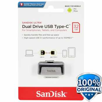 SanDisk Ultra Dual Drive USB Type C 3.1 Gen 1 32GB - SDDDC2 - Black