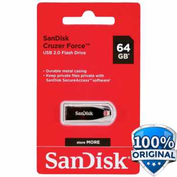 SanDisk Cruzer Force Flashdisk USB 2.0 64GB - SDCZ71 - Black