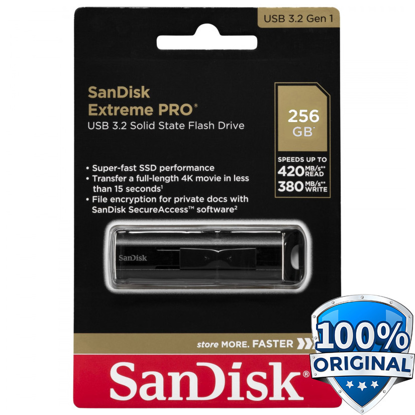 Gambar produk SanDisk Extreme Pro Flashdisk USB 3.2 Gen 1 256GB - SDCZ880