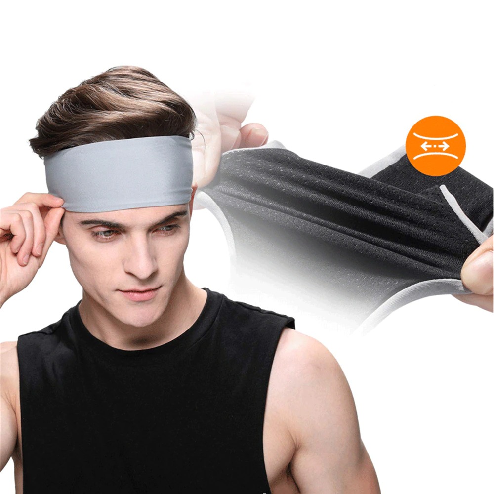 Gambar produk HappySport Bandana Headband Olahraga Elastic Sport Hairbands Yoga - A83