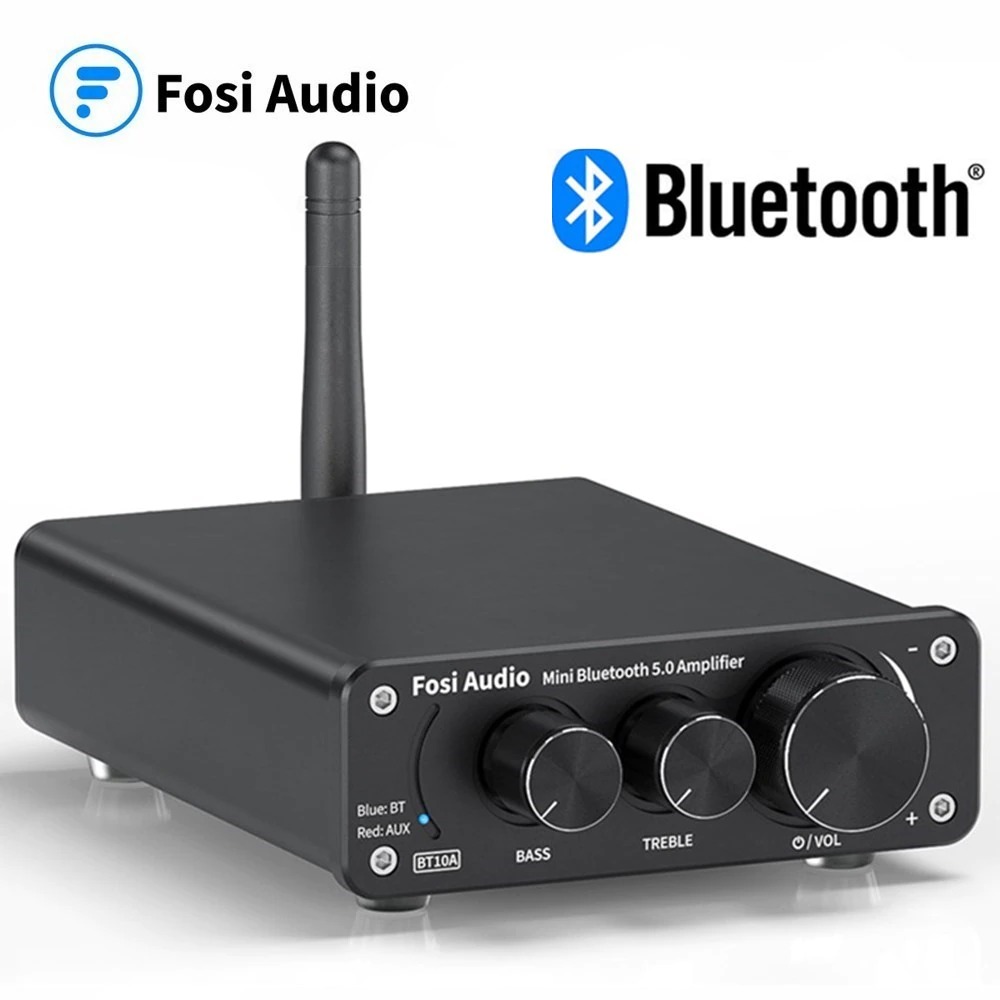 Fosi Audio Bluetooth Amplifier HiFi 2 Channel 50Wx2 TPA3116D2 BT10A