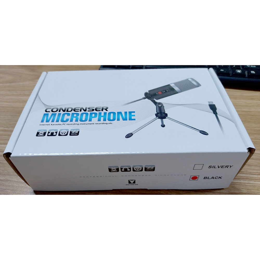 YICHUANG Microphone Condenser USB DJ Live Recording with Stand - MP1S10 Gambar produk YICHUANG Microphone Condenser USB DJ Live Recording with Stand - MP1S10 - Kemasan