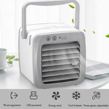 Gambar produk JENNIOEM Air Cooler Mini Fan AC Kipas Penyejuk Ruangan 200ml - SL09