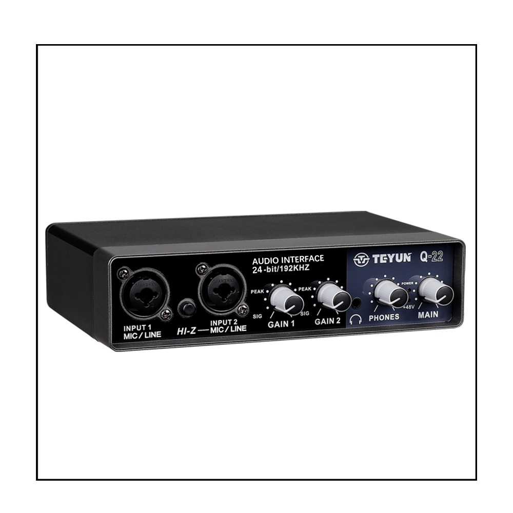 Gambar produk TEYUN Microphone Hi-Fi Sound Card Amplifier USB Live Broadcast - Q-22
