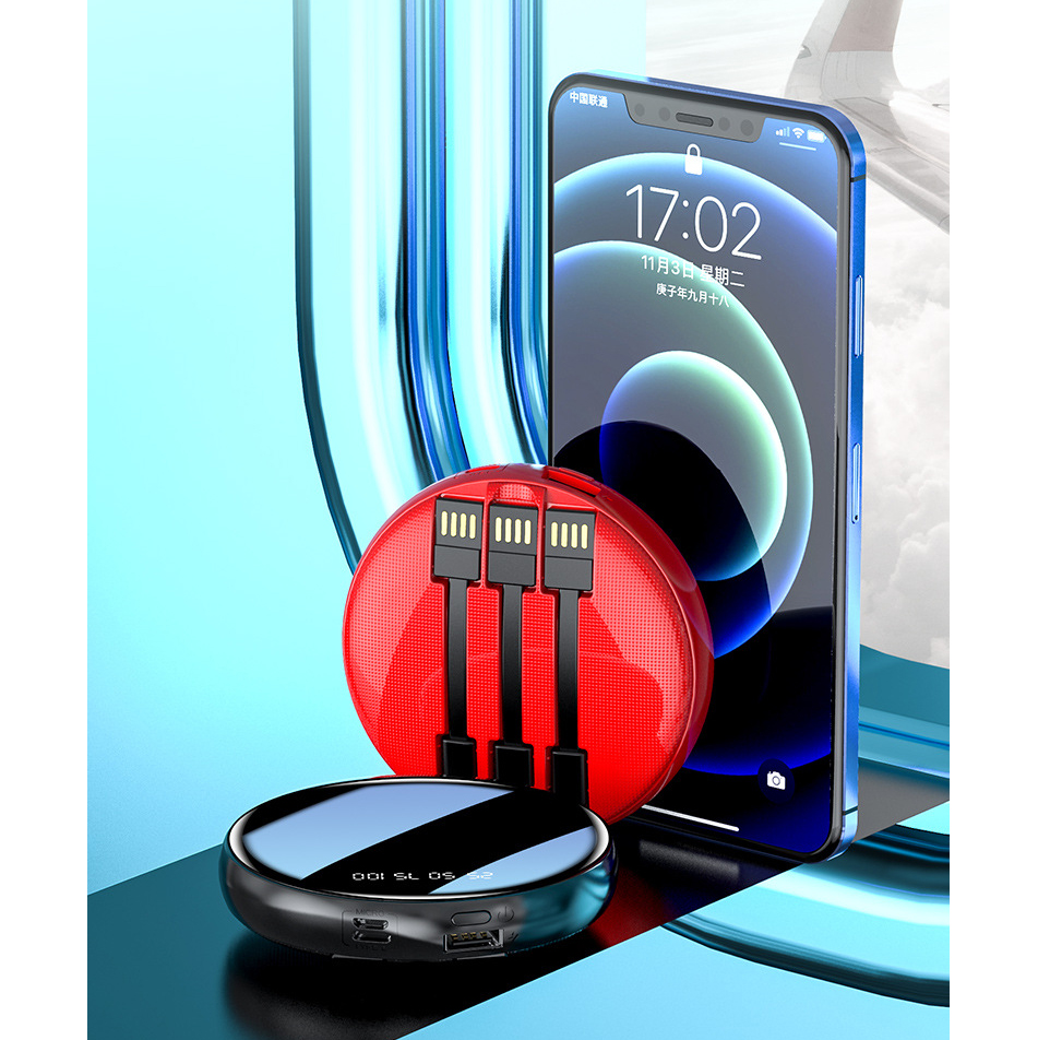 Gambar produk SMARTMS Power Bank 1 Port USB 20000mAh with Kabel Micro USB + Type C + Lightning