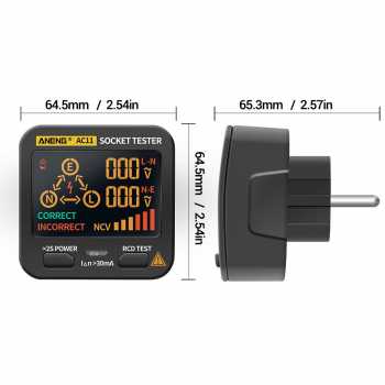 Gambar produk ANENG Stop Kontak Voltage Tester Grounding Polarity Phase Check - AC11