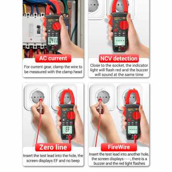 Gambar produk ANENG Digital Multimeter Voltage Tester Clamp Meter AC/DC NCV Tester - ST181
