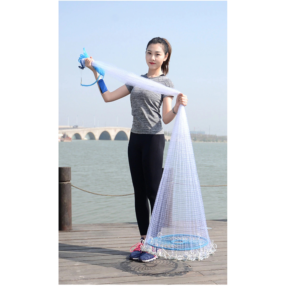 Gambar produk Finefish Jaring Pancing Ikan Lempar Fishing Throw Net Cage 7.2M - SE4