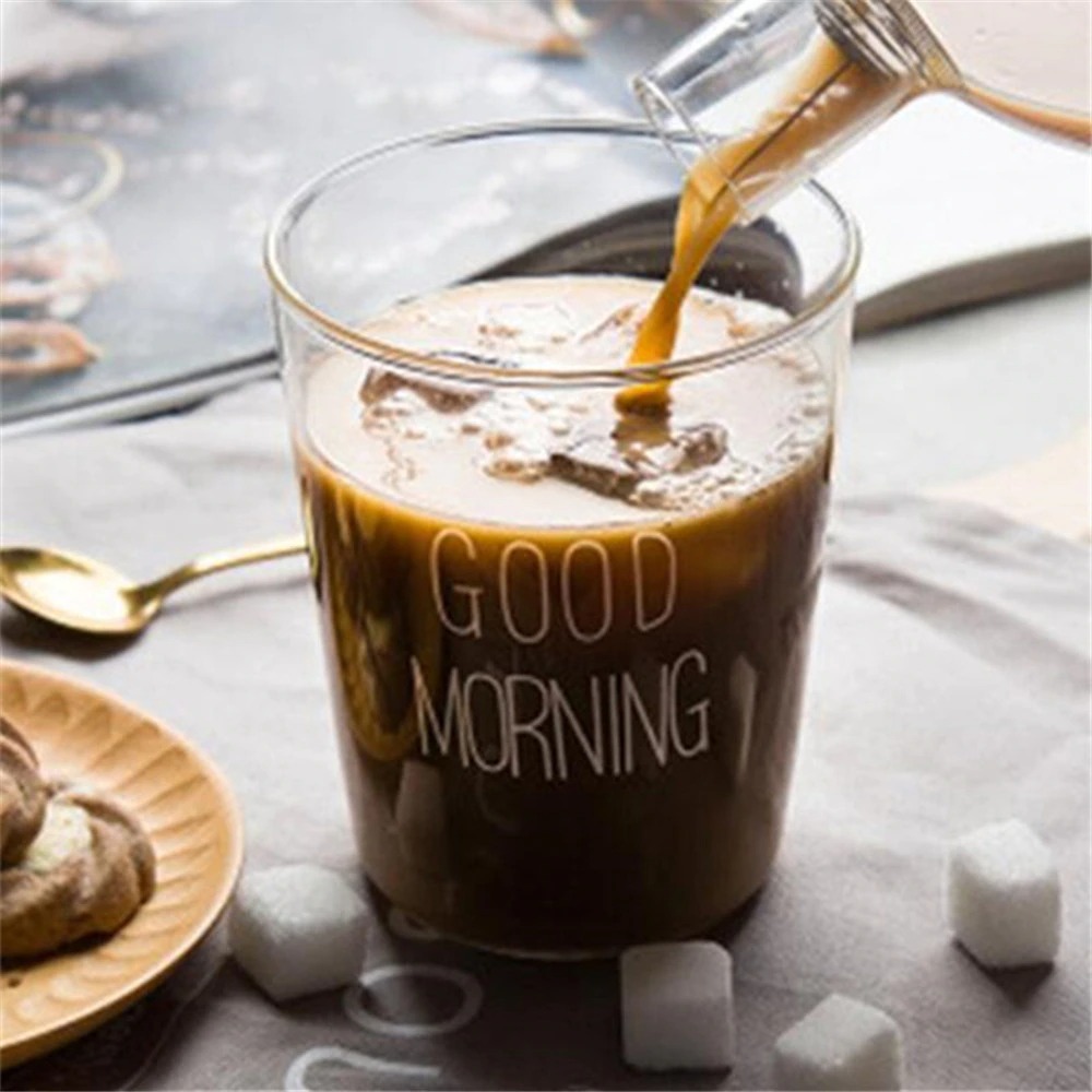 Gambar produk One Two Cups Cangkir Kopi Gelas Coffee Mug Good Morning 400ml White Version - 9008G