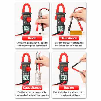 Gambar produk ANENG Digital Multimeter Voltage Tester Clamp Meter AC/DC NCV Tester - ST181