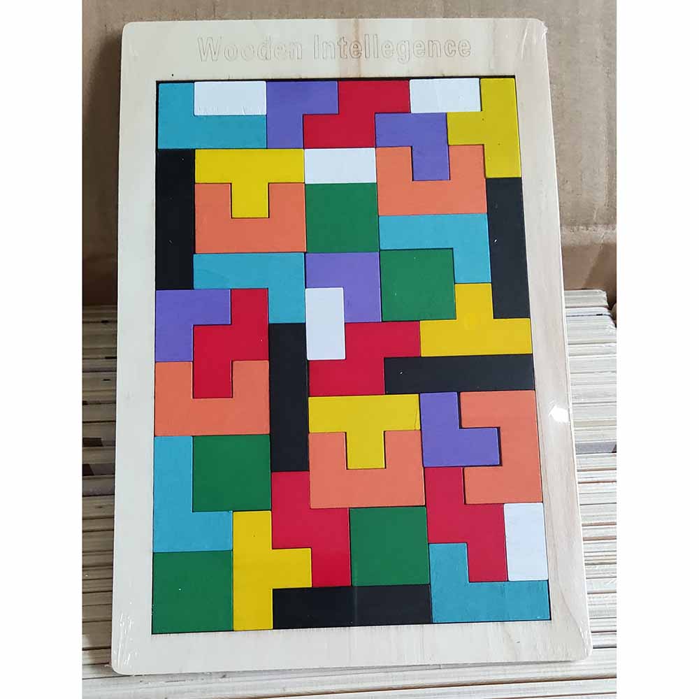 Gambar produk Mainan Puzzle Tangram Tetris Wooden Intelligence - WO01