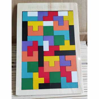 Gambar produk Mainan Puzzle Tangram Tetris Wooden Intelligence - WO01