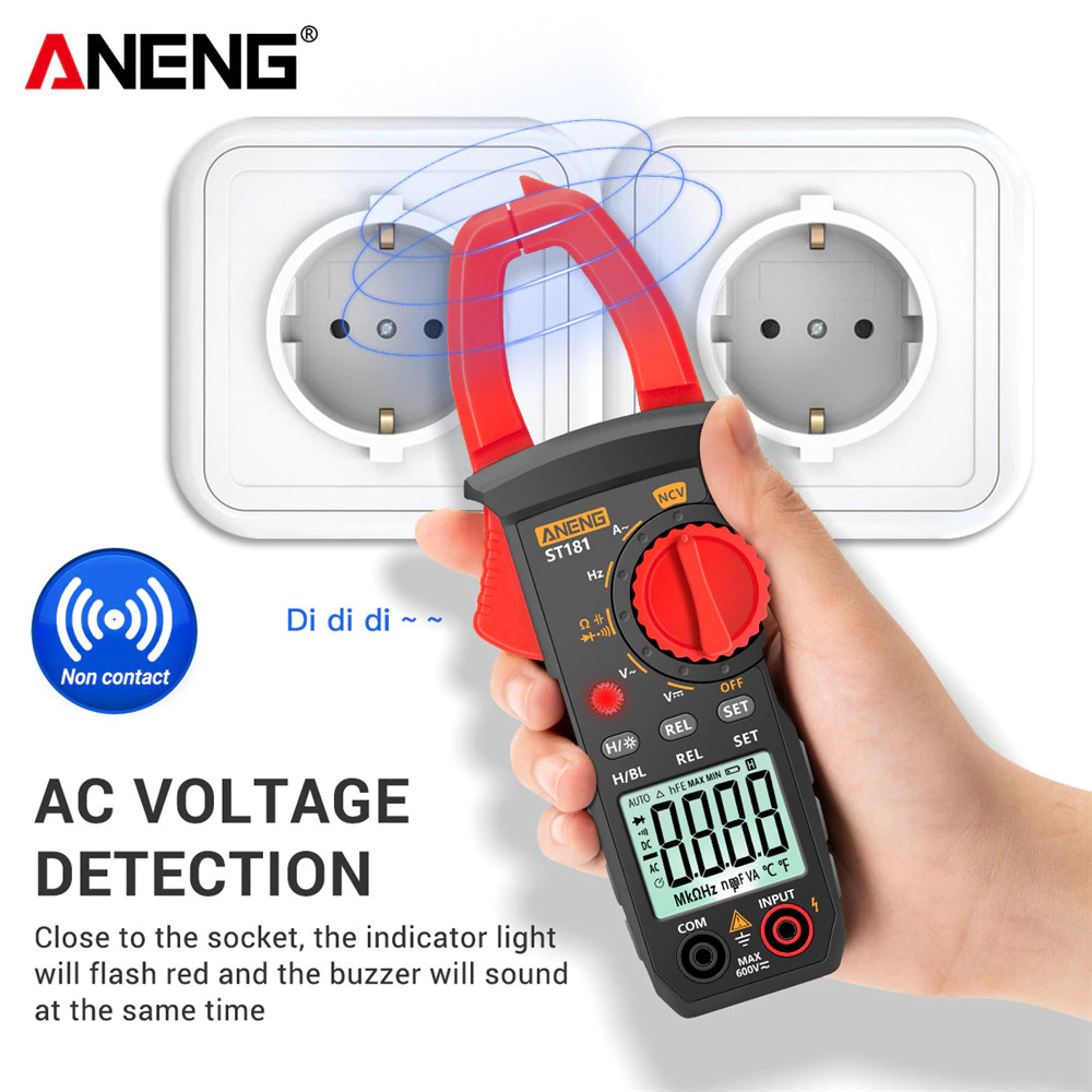 Gambar produk ANENG Digital Multimeter Voltage Tester Clamp Meter AC/DC NCV Tester - ST181