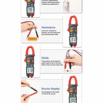 Gambar produk ANENG Digital Multimeter Voltage Tester Clamp - ST183