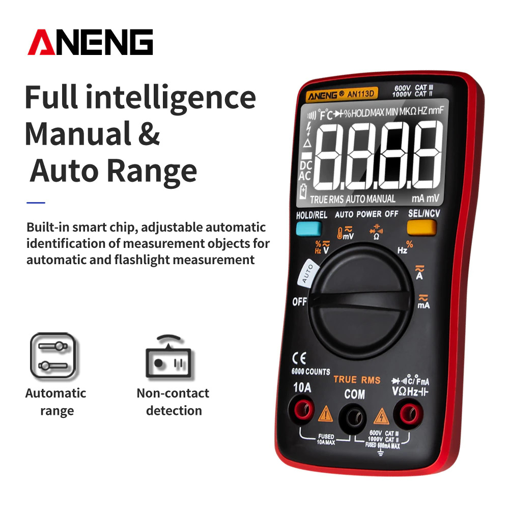 Gambar produk ANENG Digital Multimeter Voltage Tester - AN113D