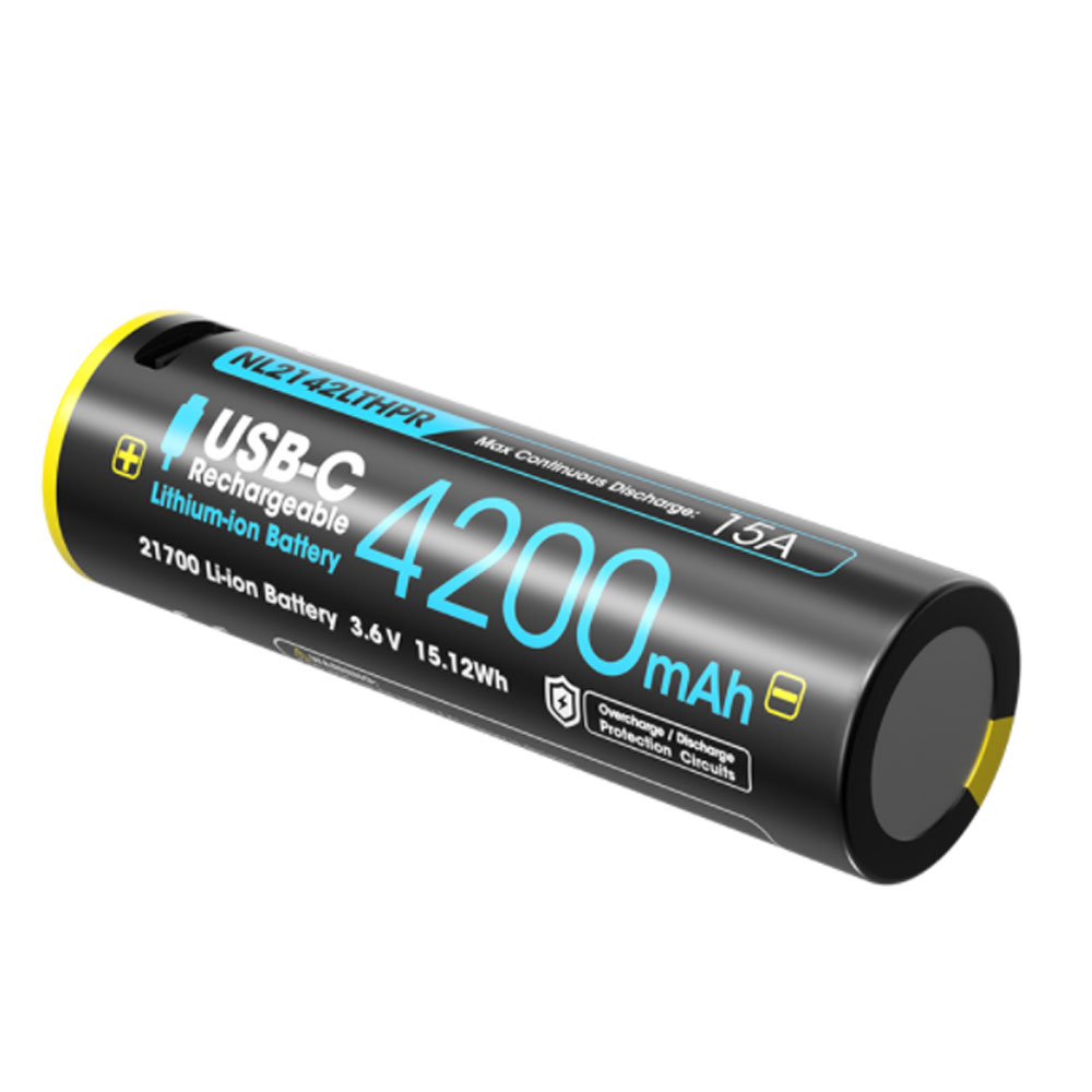Gambar produk NITECORE 21700 Baterai Li-ion 4200mAh 15A 3.6V - NL2142LTHPR